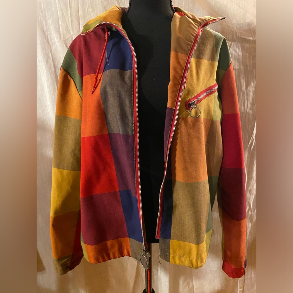 Vintage Color Block Jacket Big T Fashions Martin of California size Medium